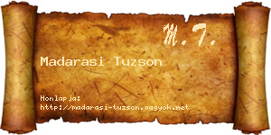 Madarasi Tuzson névjegykártya